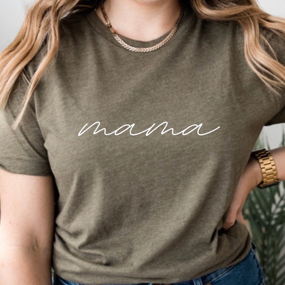 Mama Graphic Crew Neck Short Sleeve Tee Shirt - Picture 2 of 4